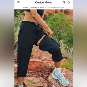 Outdoor Voices Rectrek zip off pants size small black